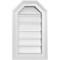 Ekena Millwork Octagonal Top Surface Mount PVC Gable Vent w/ 2"W x 1-1/2"P Brickmould Frame, 12"W x 20"H GVPOT12X2002SF - alternate 1